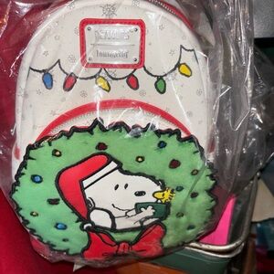 Peanuts Snoopy & Woodstock Holiday Wreath Mini Backpack